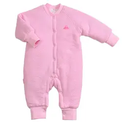 Весенний цельный толстый стеганый комбинезон для малышей; хлопковая стеганая куртка для младенцев; новый стиль; Мужская одежда для