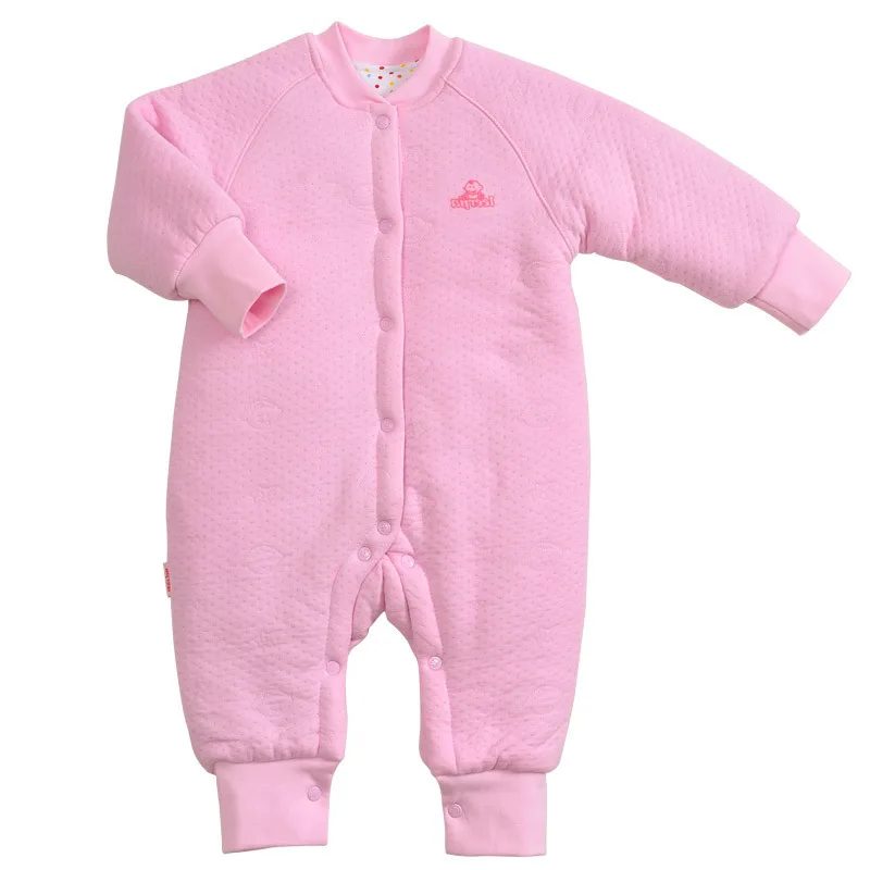 

Spring One Piece Thick Quilted Onesie Baby Cotton-padded Jacket Infant New Style Men's Newborns Clothes Spring Warm