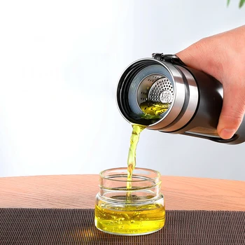 

450ML Glass Water Bottles Travel Tea Mug Tumbler For Dink Tea With Infuser Double Wall Bottle For Water Portable Outdoor