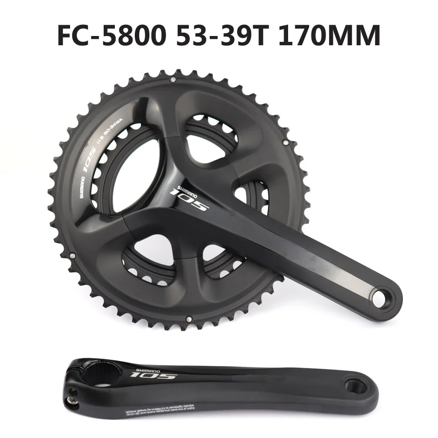 SHIMANO 105 FC-5800 FC 5800 2x11 Speed Road bike Crankset 50-34T/52-36T/53-39T 165/170/172.5/175MM Crank Choose BBR60 - Цвет: 53-39T 170