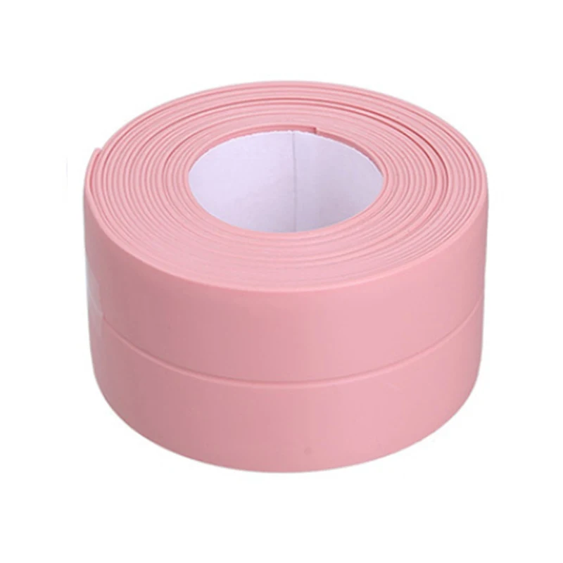 2 pink 38mm Новинка, 3,2 м x 22 мм, 38 мм, уплотнительная лента для ванной, душевой раковины, белого цвета, самоклеющаяся Водонепроницаемая Наклейка на стену для ванной, кухни - Цвет: 2 pink 38mm