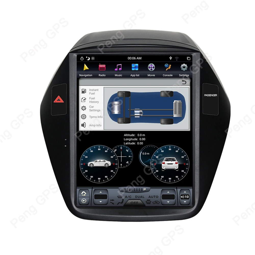 PX-6 Android 8,1 Тесла вертикальный 10," экран для hyundai IX35 2009- аудио плеер 1920*1080 gps навигация 4G+ 64G 4K головное устройство
