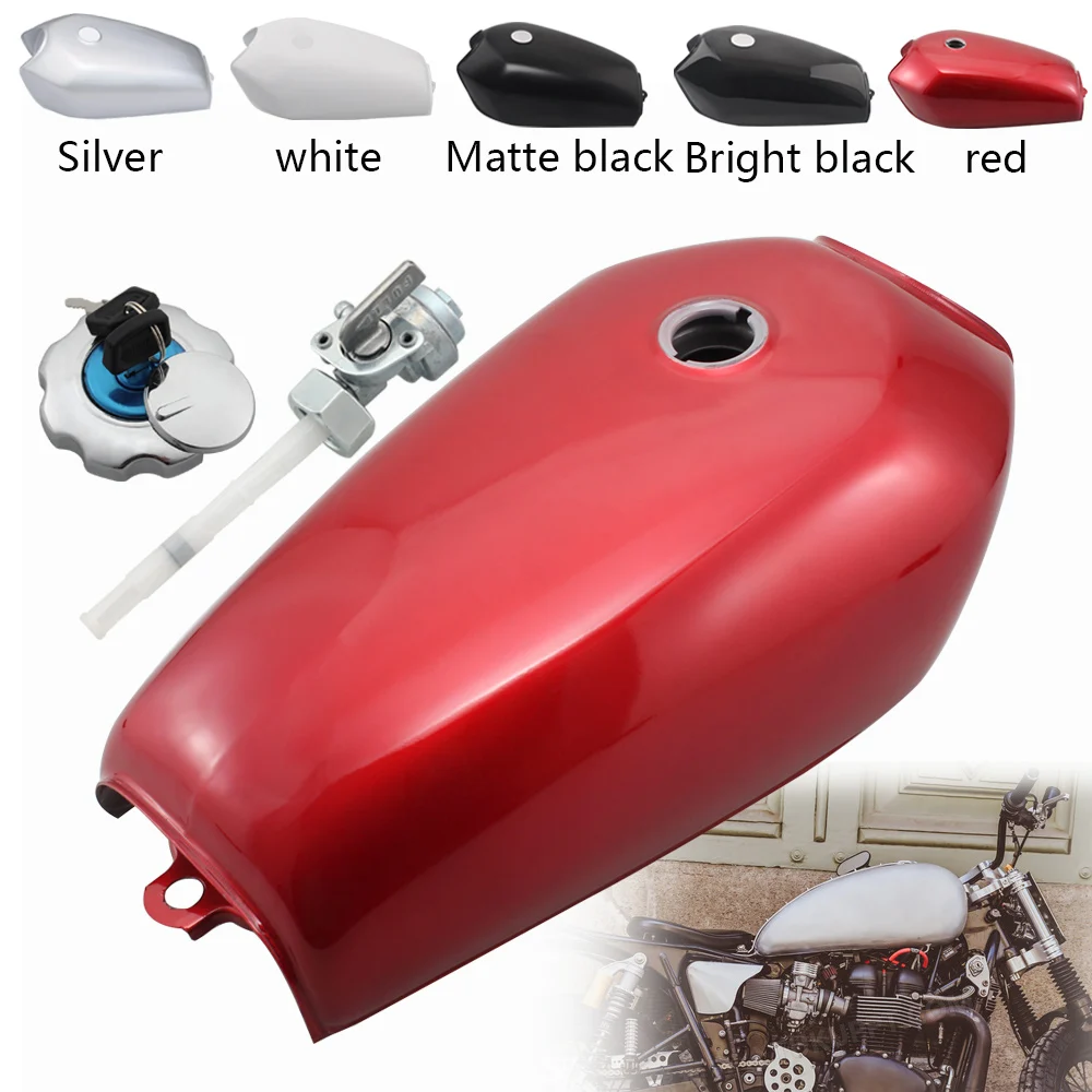 

Motorcycle Retro 9L 2.4 Gal Fuel Gas Tank For Honda CG125 CG125S CG250 models Cafe Racer Oil Tank Cover Accessories