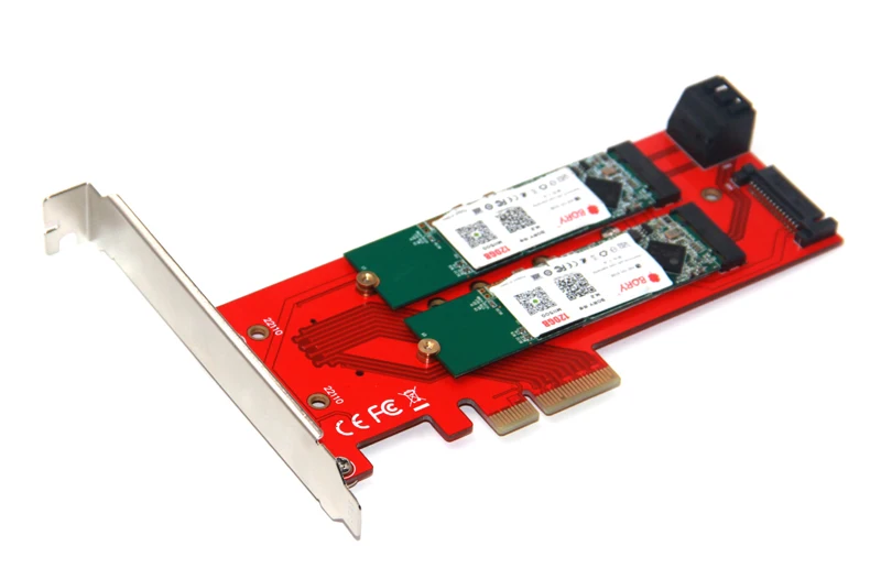 PCIE к M2 адаптер PCIE X4 к 1 порту M ключ NVMe M.2+ 2 порта B Ключ NGFF M.2 Riser Card SATA 15Pin power 2 SATA подключение материнской платы