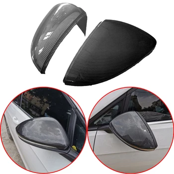 

Universal mirror cover for VW Golf 7 7.5 R-Line GTI carbon fiber decorative look ABS rearview mirror covers caps