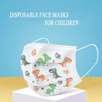 

Cartoon Kids Disposable Mask Nonwoven 3 Layer Child Filter Face Mouth Mask Earloop Masks For Children Fast Delievry