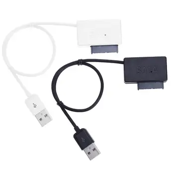 

Notebook CD-ROM Drive SATA to USB Cable 6P +7P SATA to USB2.0 Easy Drive Line Adapter Data Cable Cord Wire for PC