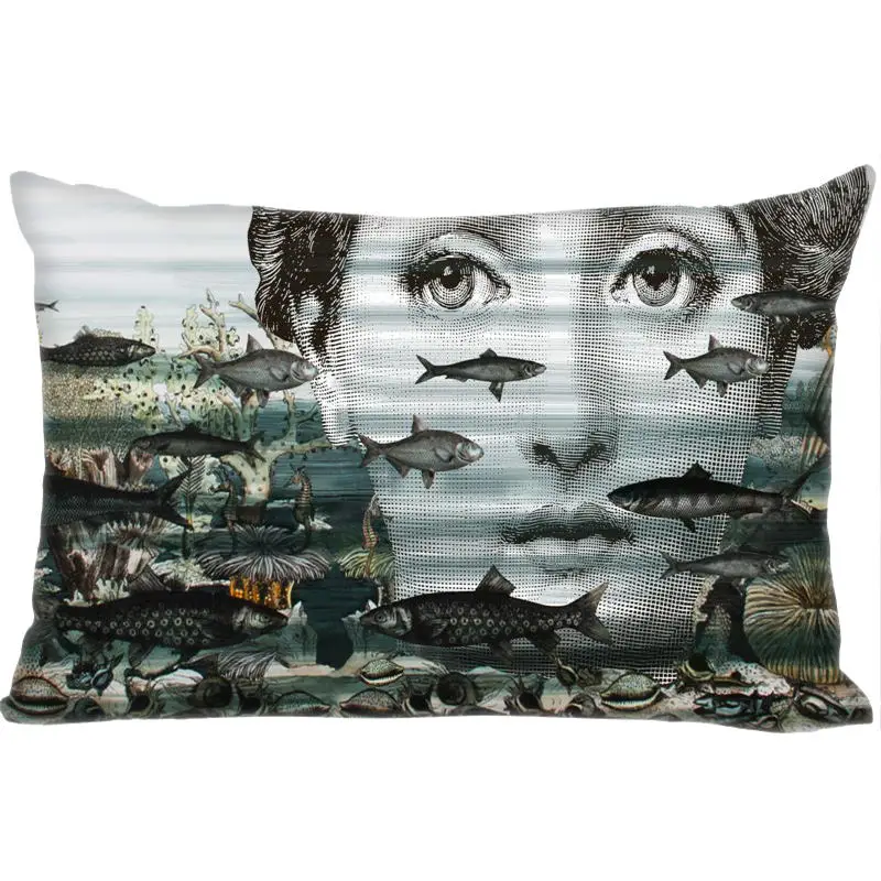 Новое поступление, Лучший милый чехол для подушки rosenthal Piero fornasetti, прямоугольная Наволочка на молнии, индивидуальный чехол для подушки 45x35 см(с одной стороны), Прямая поставка - Цвет: 5