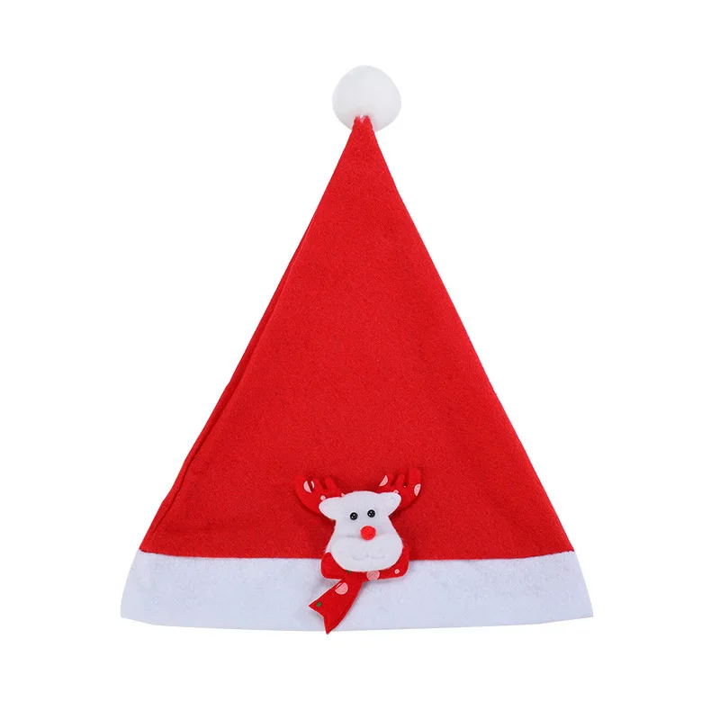 12pcs Party LED Glowing Classic Red Hat Cute Cartoon Snowman Reindeer Santa Claus Children Adult Decoration Wedding Festival