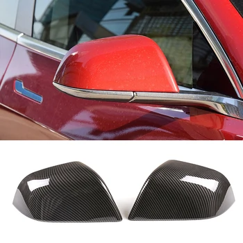 

Carbon Fiber Car Rearview Mirror Cover Side For Tesla Model 3 2017-2019 Car Rearview Mirror Cover ABS 2pcs/set