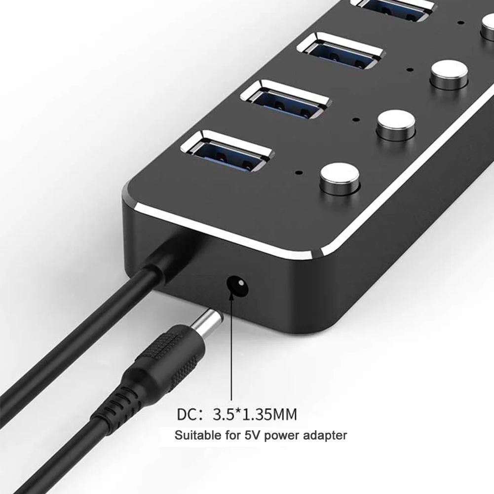 Алюминий сплав Питание высокое Скорость usb-хаб Портативный удлинитель для головок ПК дома Универсальный 4-Порты и разъёмы ноутбук Тетрадь светодиодный индикаторы