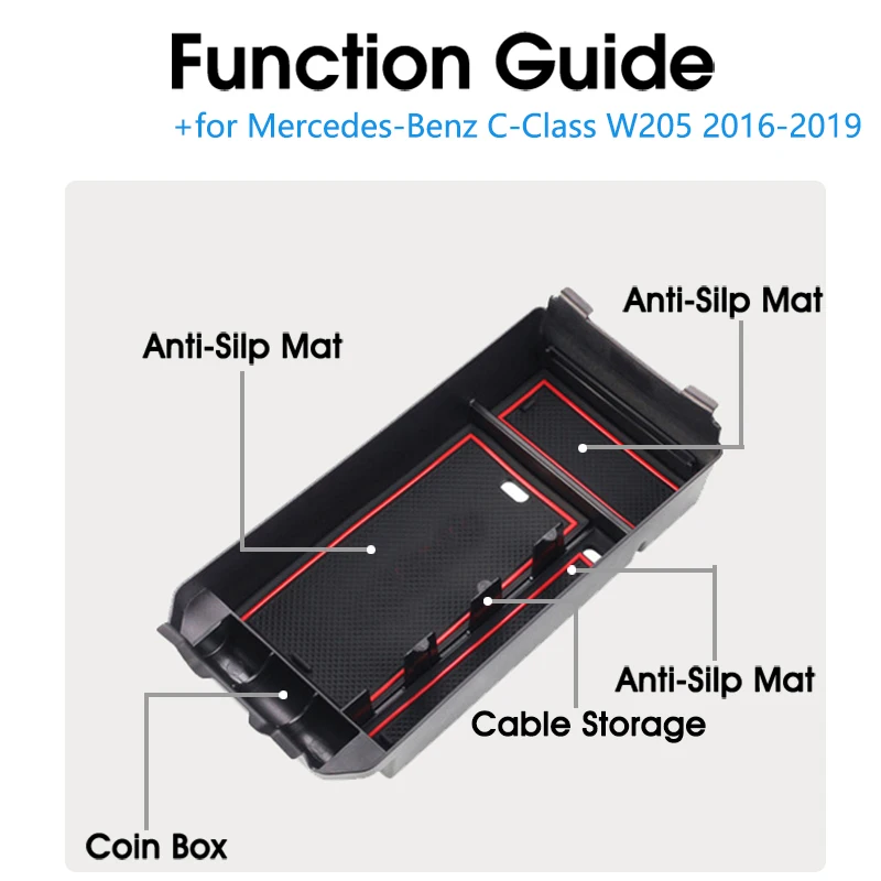 Для Mercedes Benz c-класс W205 C180 C200 C300 C400 C43 C220 C250 Estate Coupe C Класс подлокотника коробка для хранения автомобильные аксессуары