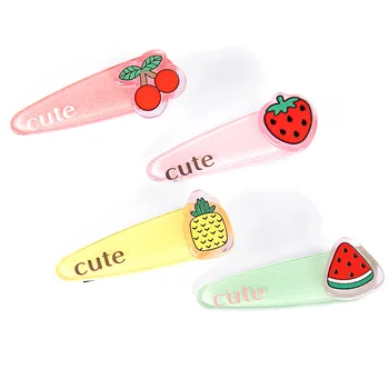 

H2Pcs/Set Women Barrette Fruit Design Hair Clips Bobby Pin Cute Barrettes Hairpin Sweet Hair Styling Accessories Tools Headdress