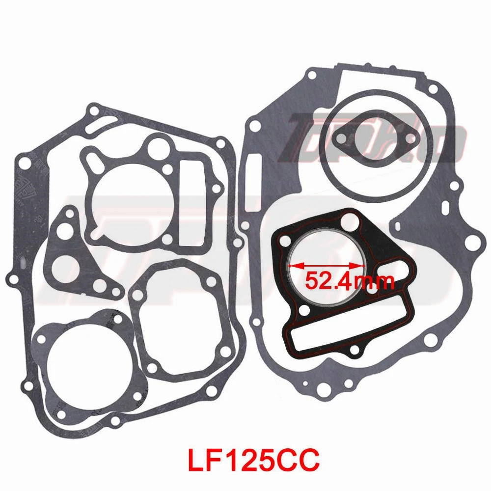 2 шт. TDPRO LF125cc Lifan комплект двигателя с большим отверстием цилиндра база+ прокладки головки для грязи питбайк Мотоцикл Скутер Quad Багги