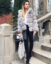 Female Jacket Fur Coat Rabbit Imitation Fur Winter Grass Mink Faux Fur Zipper Coat Ladies Artificial Fur Hooded Soft Plus Size