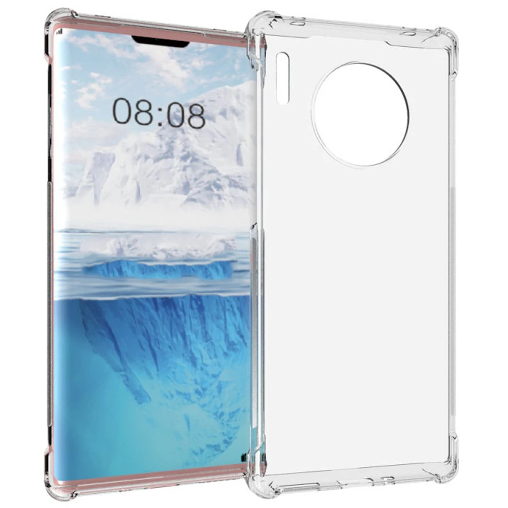 Силиконовый противоударный чехол с подушкой безопасности для Huawei Mate 30 Pro мягкая