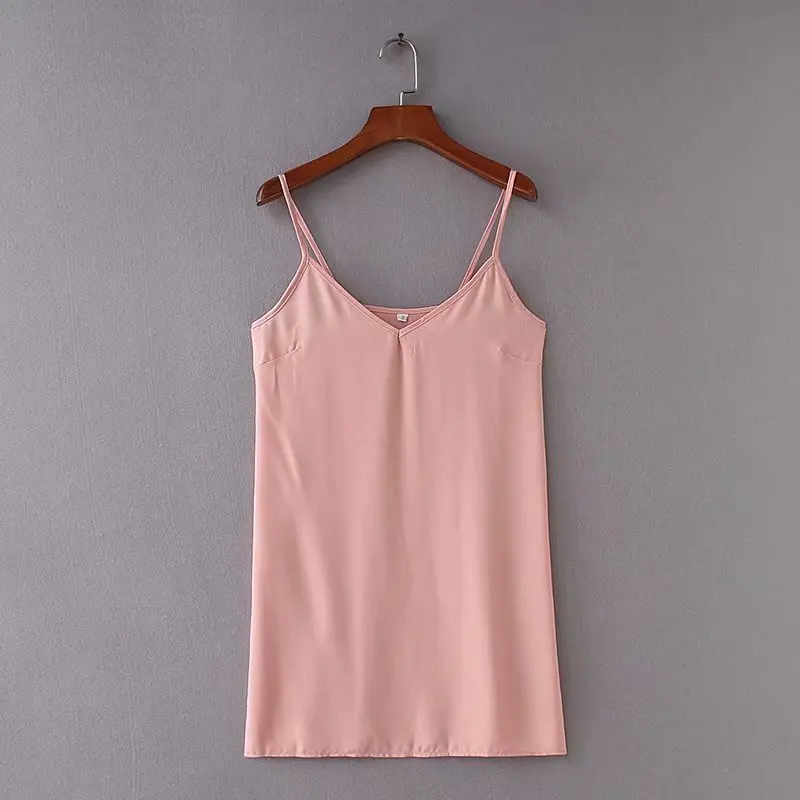 

2018 WOMEN'S Dress V-neck Button-up Trumpet Short Sleeve High-waisted Irregular Long Skirts + Camisole Set J8325