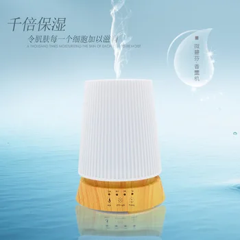

DEKAXI 350ml Wood Table lamp Electric Aroma Essential Oil Diffuser Ultrasonic Humidifier Aroma Diffuser Mist For Home 110-240V