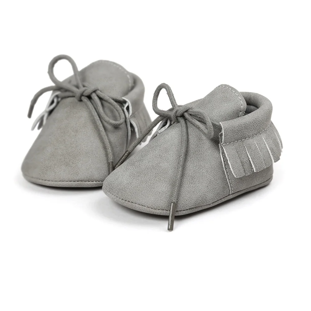 Pudcoco/Мягкая замшевая обувь для новорожденных девочек с бахромой и мягкой подошвой, обувь для малышей для маленьких девочек 0-18 месяцев