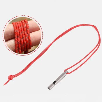 

Titanium Emergency Whistle,Loud Portable Whistle Necklace Cord for Emergency Survival,Life Saving, Hiking