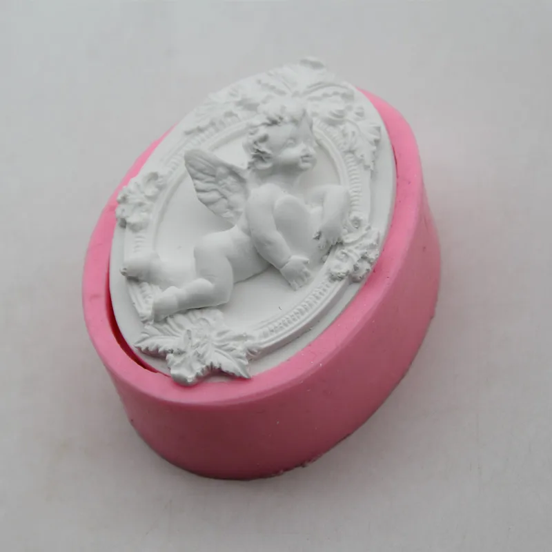 Soap Silicone Craft Cute Baby Angel Shape Soap Form Candle Mould DIY Aroma Plaster Making Tool Fondant Cake Baking Molds