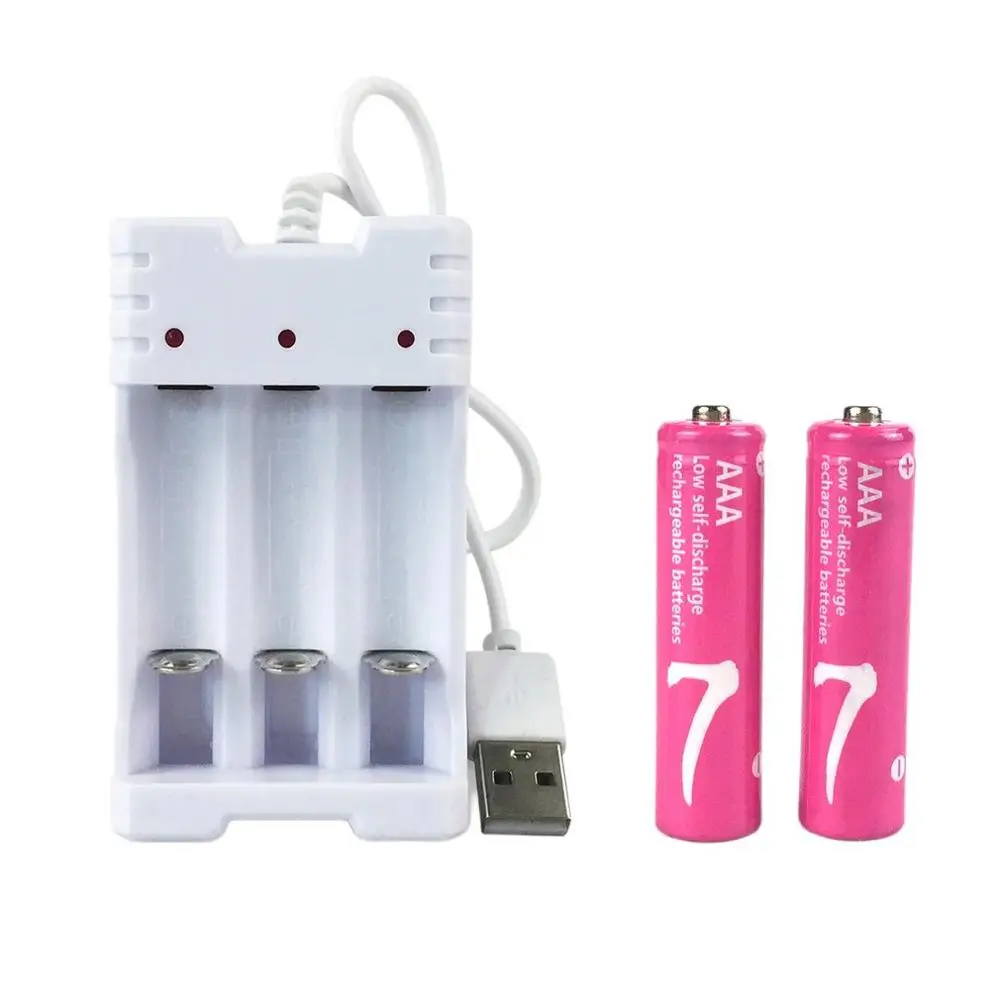 ГОРЯЧАЯ оригинальная нет. 7 AAA Перезаряжаемые Батарея с 3-слотовый Зарядное