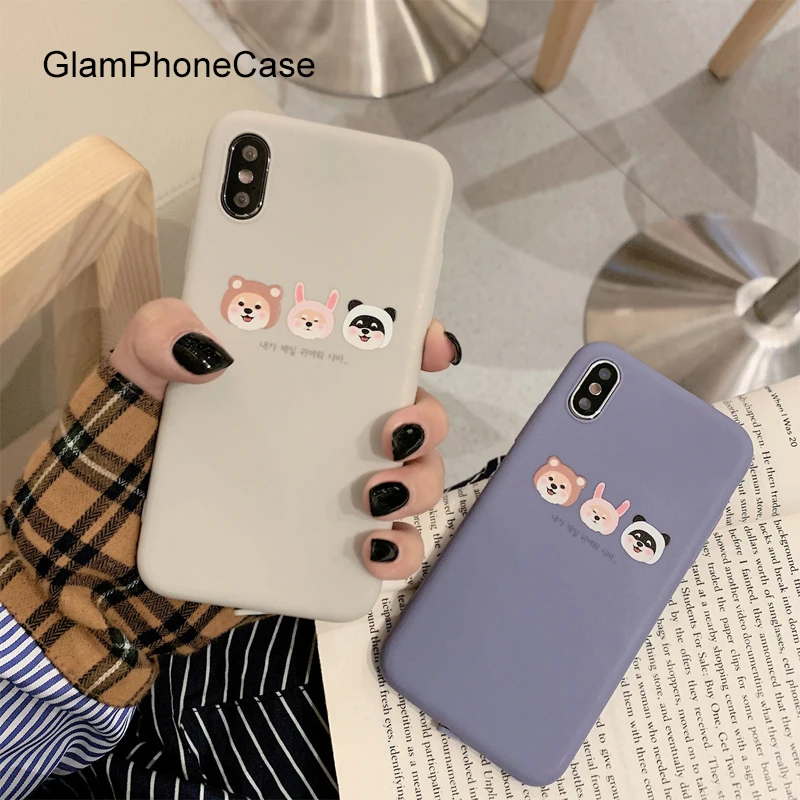 

GlamPhoneCase Cute Puppy Phone Case For iPhone X XS Max XR Soft Silicone Cover For iPhone 7 8 6 6s Plus Case