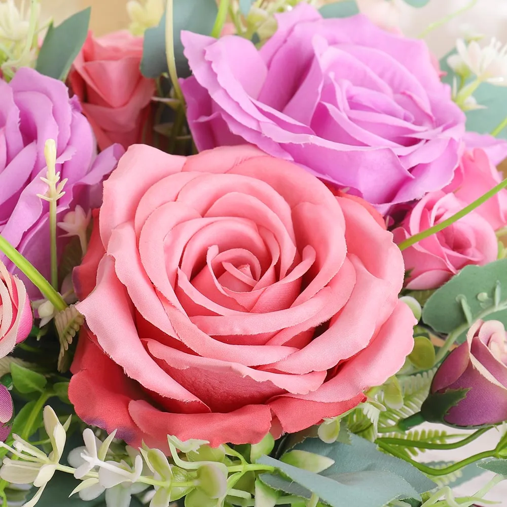 Nordic Artificial Silk Flowers Beautiful Bouquet High Quality Big Roses for Home Wedding Table Decor Fake Flower Valentine Gifts