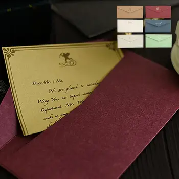 

10pcs 22*11cm Kraft Paper Envelope Paper Envelope Card Envelopes Exquisite Crafts DIY Greeting Cards Creative Party Birthday