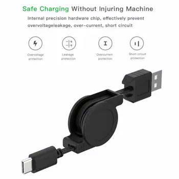 

Retractable Type-C to USB Data Cable Charging Line For Smartphone Tablet