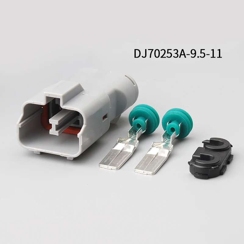 

2SET 2way car wire connector female cable connector male 2P connector terminal block Plug socket DJ70253A-9.5-11