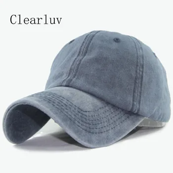 

High Quality Washed Cotton Adjustable Solid Color Baseball Cap Unisex Couple Cap Fashion Leisure Dad Hat Snapback Cap