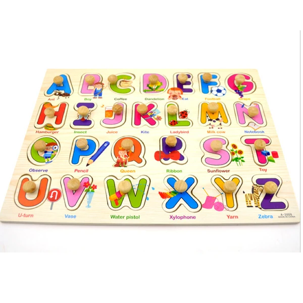 D636 Free Shipping Wooden Educational Toys Preschool Education Letters 