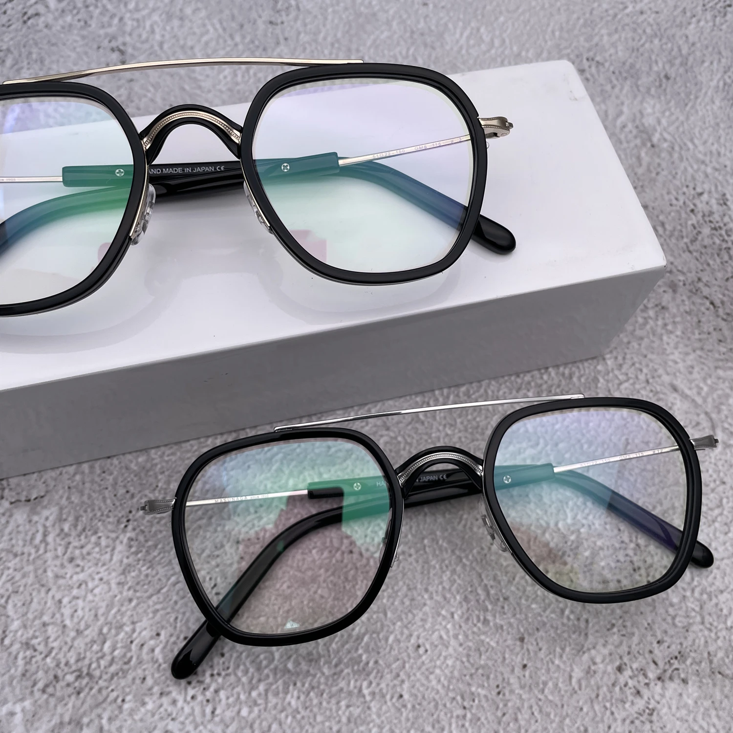 Japanese Retro Handmade Titanium Glasses Frame Men Square Prescriptipn
