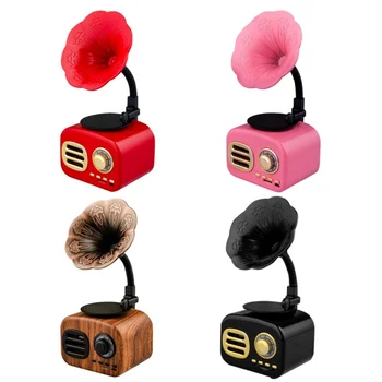 

Phonograph Shape Bluetooth Speaker Radio With USB Interface Support TF Card New