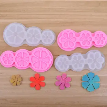 

Handmade Six Petaled Flower Resin Mold Floral Petals Earring Keychain Pendant Epoxy Resin Mold Jewelry Making Tools Random Color