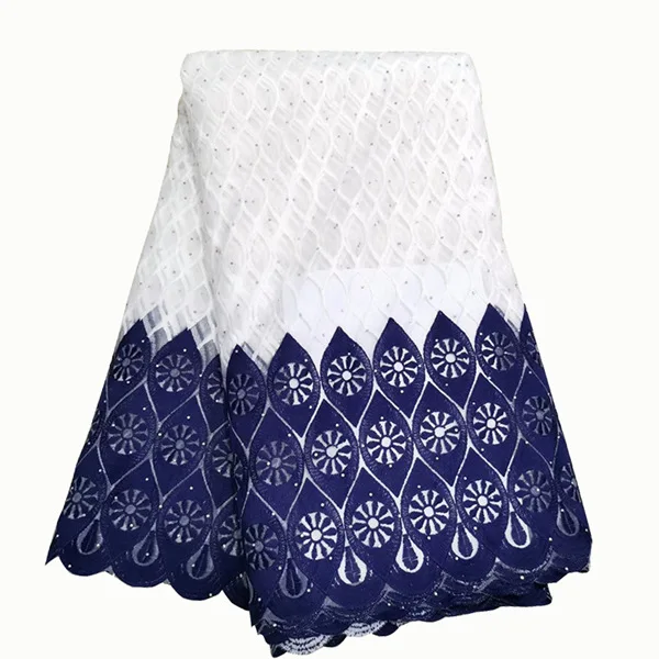 royal blue Роскошные чисто белые черные африканские сетчатые кружевные ткани высокое качество нигерийский французский Тюль Кружева с камнями чистая кружевная ткань - Цвет: royal blue
