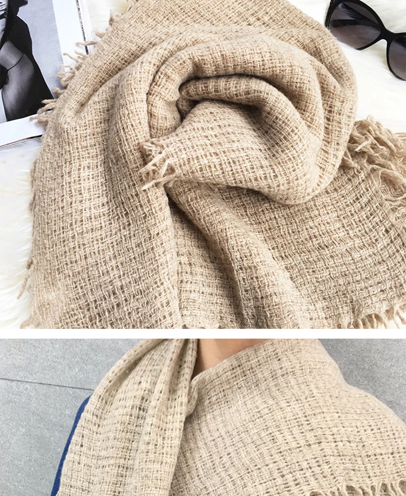 Naizaiga wool Mat mesh scarf hollow out solid fashion luxury shawl, YR144