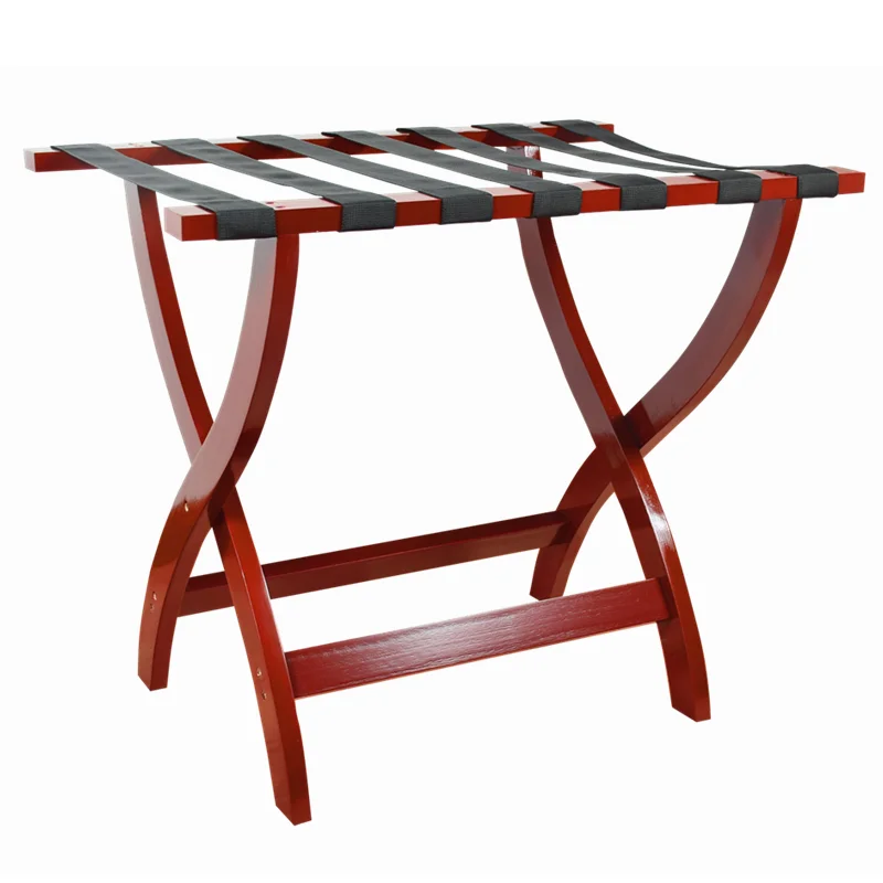  Bedside Clothes Hotel Luggage Racks Bedroom Room Home Folding Floor Solid Wood Furniture - 4000322903884