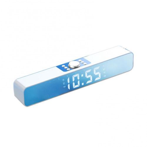 Alarm Clock LED Digital Clock Speaker With Radio LED Mirror Wireless Subwoofer Music Player Table Clock USB Music Player