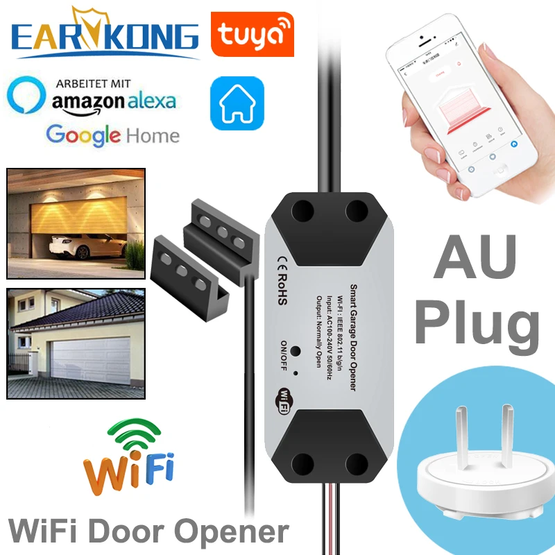 fingerprint recognition device WiFi Garage Door Opener Smart Gate Door Controllor Compatible With Alexa Echo Google Home Smart Life Tuyasmart IOS Android APP smart lock deadbolt Access Control Systems