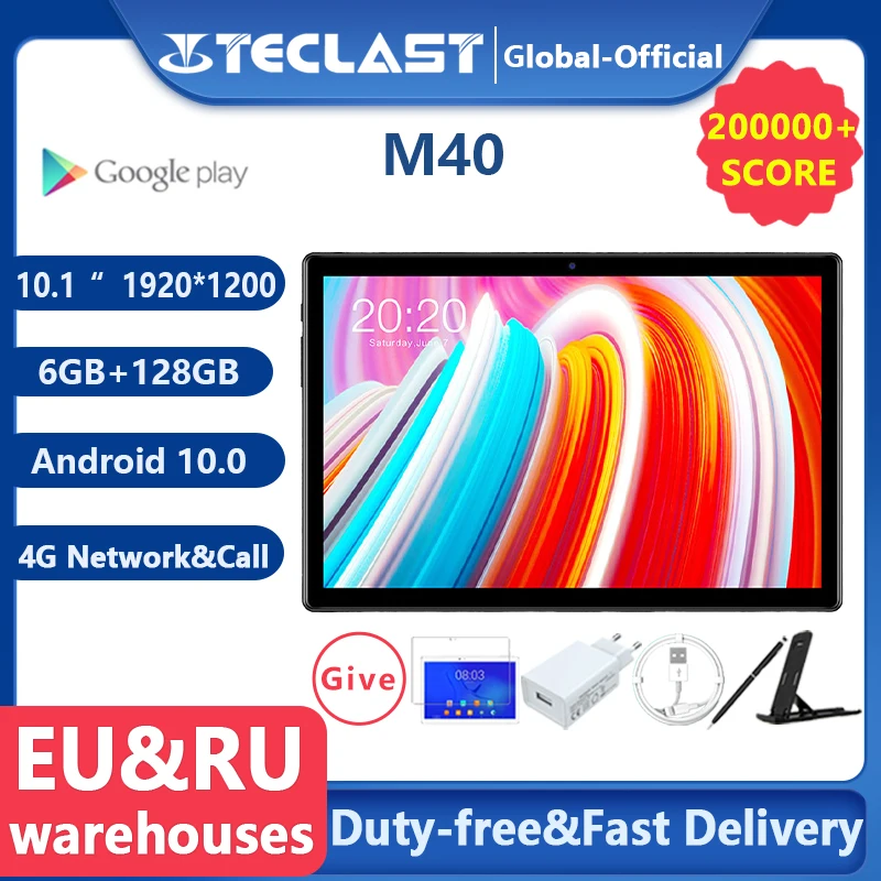 Teclast-Tableta M40 de 10,1 pulgadas, 1920x1200, red 4G, UNISOC, T618, ocho núcleos, 6GB RAM 128GB ROM, PC, Android 10, Wifi Dual, tipo-c