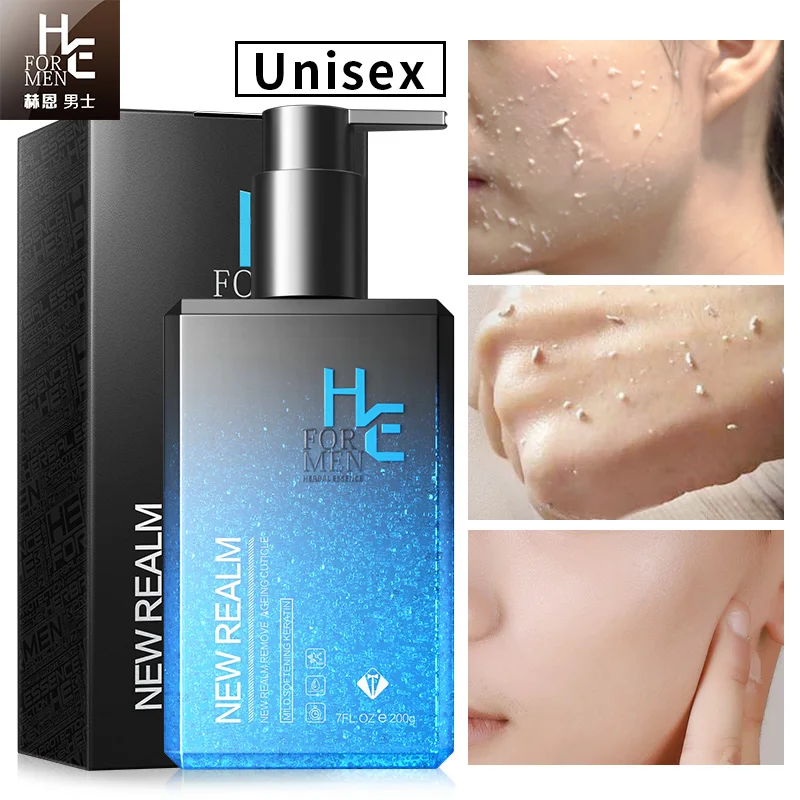 

Hearn Men's Exfoliating Cleanser 200g (Deep cleansing stubborn dead skin, hyaluronic acid can nourish and repair)