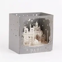 Креативный орнамент 3D Париж поздравительная открытка День рождения фестиваль благословение открытка бумага подарочная карта декор принадлежности
