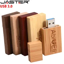 JASTER(5 шт. бесплатный логотип) USB 3,0 деревянный блок USB флэш-накопитель орех ручка привода 4 ГБ 16 ГБ 32 ГБ 64 Гб USB флеш-накопитель карта памяти подарок