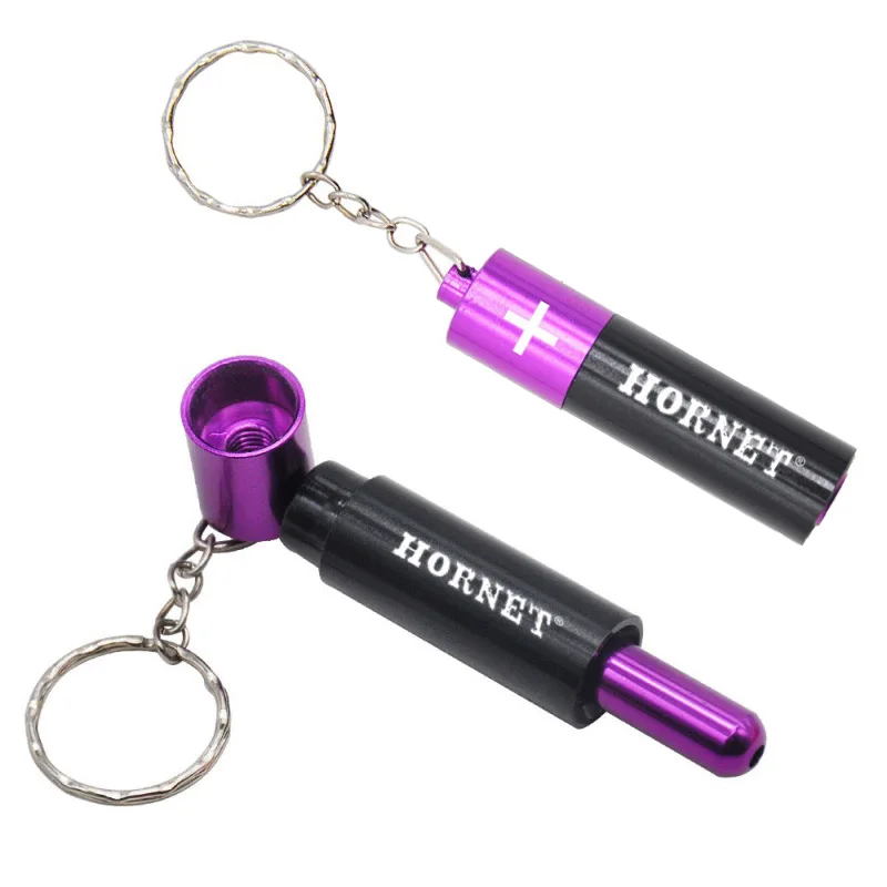 

Mini Smoking Metal Pipes Accessories Portable Smoking Pipe Herb Tobacco Pipe With Key Ring Weeds Accessories For Smokers