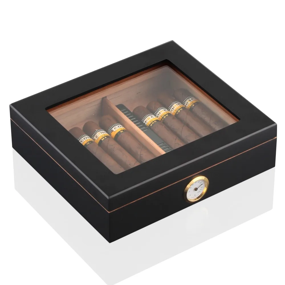 Чехол для сигар Humidor аксессуары для сигар из кедрового дерева увлажнитель гигрометр подходит для сигары COHIBA
