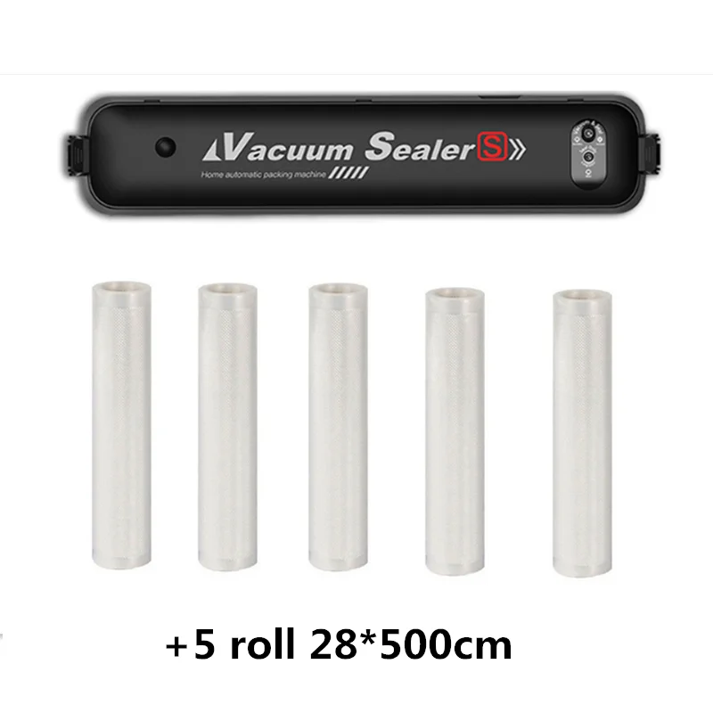 set 4 AC 100-240V Электрический вакуумный упаковщик портативная вакуумная упаковочная машина для пищевых продуктов Бытовая Автоматическая вакуумная упаковочная машина ЕС/Австралия/Великобритания/США - Цвет: set 4
