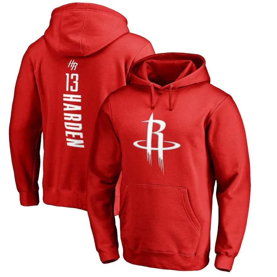 

NBA Rockets Harden Basketball Hoodie Men's Hooded Pullover Customizable Logo Support Union All Team