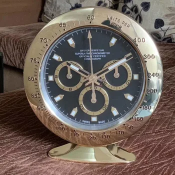

10inch Luxury Table Clock Metal Watch Shape Clock Large Modern with Glowing Features Art Clock Modern Design Clock